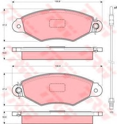 TRW GTD1084 Brake Set, disc brakes
